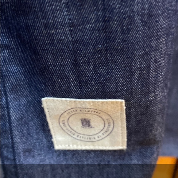 7 Diamonds Mens Long Sleeve Button Front Blue Camo Flip Cuff Shirt Size XL - Picture 9 of 10